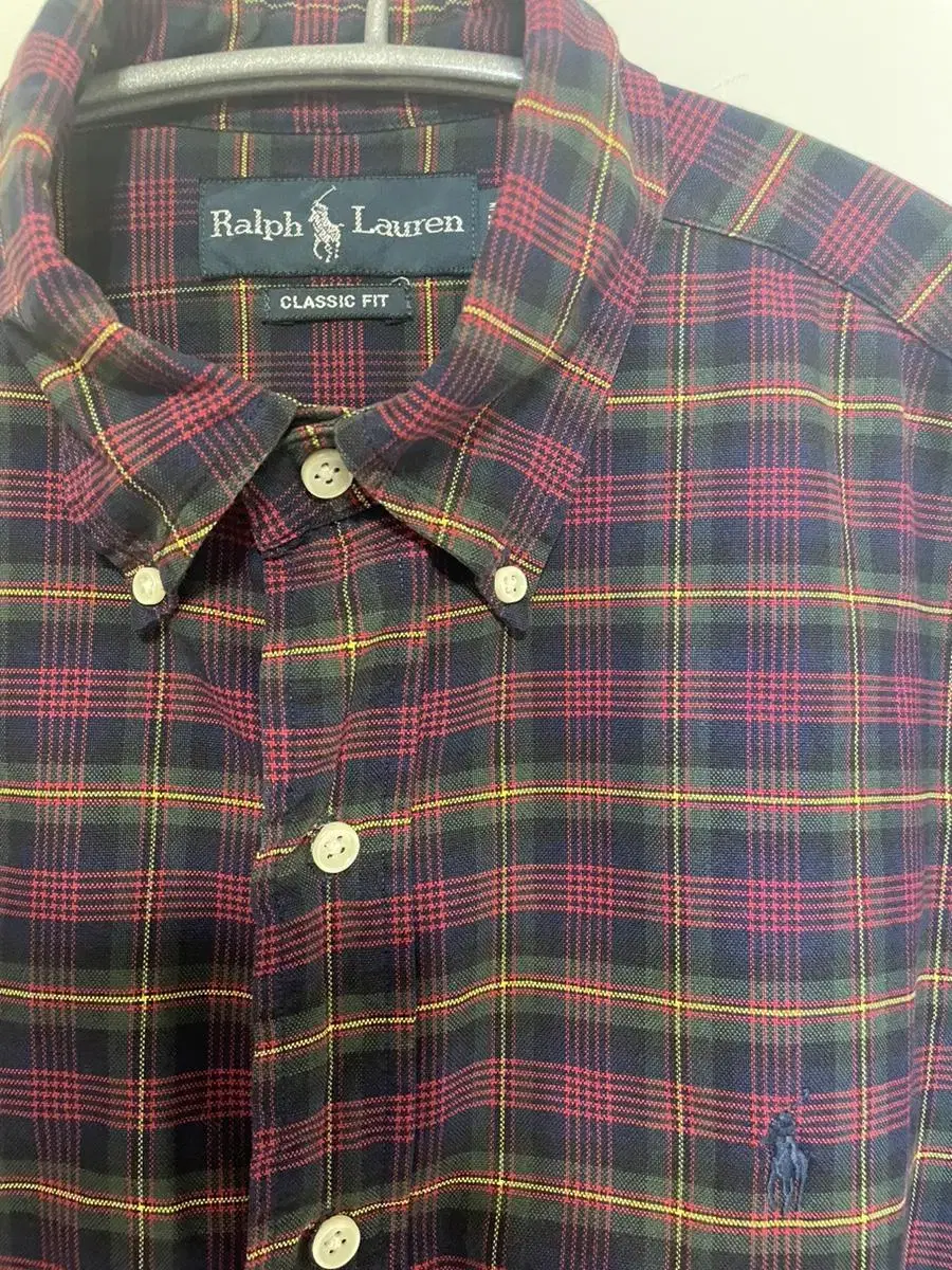 "Polo Check Long Sleeve Shirt" [L]