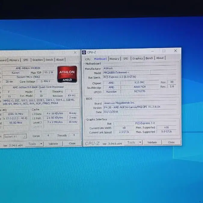 AMD A10-7870K  + FM2A88X Extreme6+ 셋트