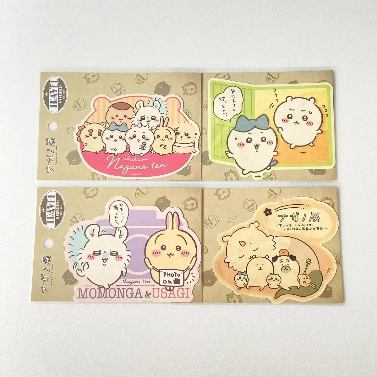 Nagano War Chiikawa Joke Bear Travel sticker in bulk of 4