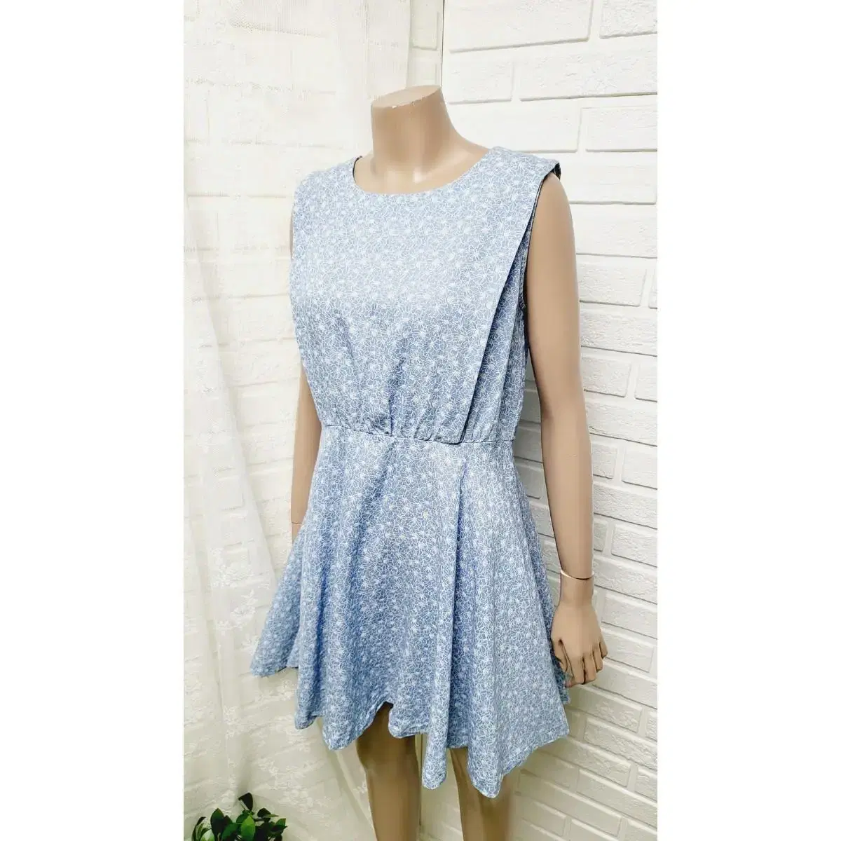 Chest Returns 50 )) vahn acres 100% cotton haneul sleeveless ONEPIECE (426)