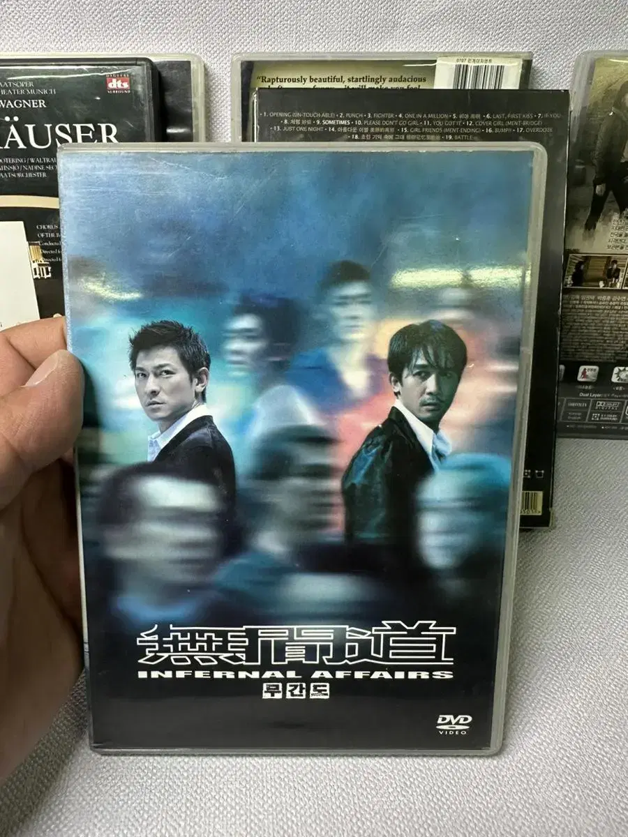 DVD 무간도1, 2disc,양조위 전면얼굴 영화 필름 +유덕화