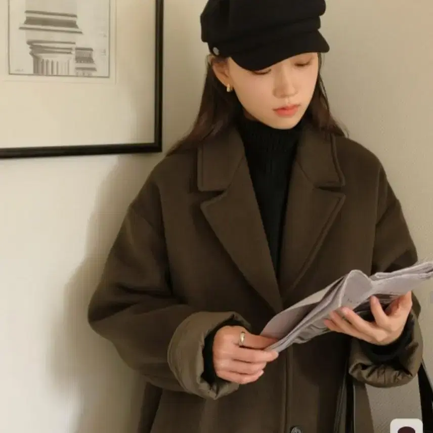 98도씨 오트 OAT TC Wool coat 카키브라운