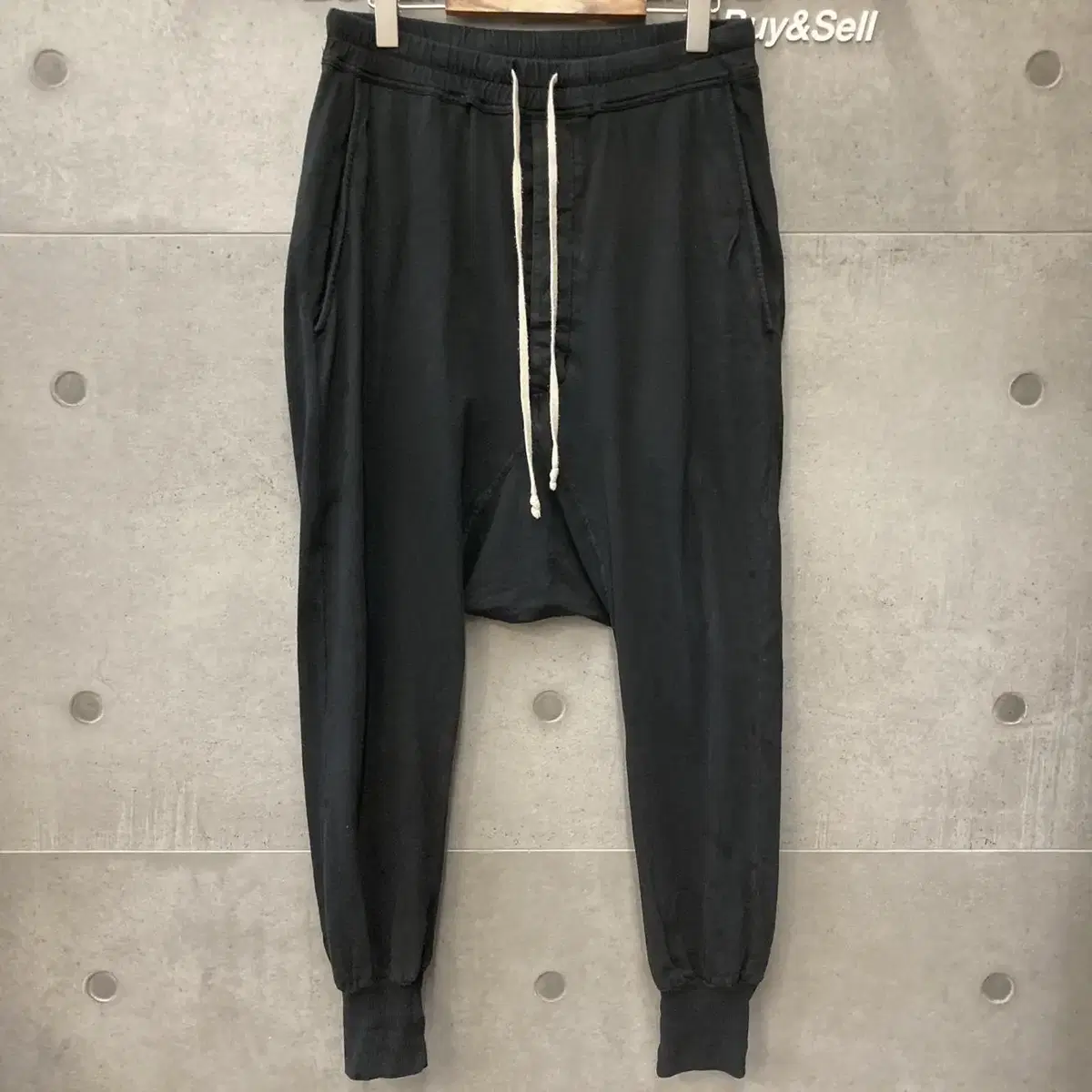 XS Rick Owens Dark Shadow Prisoner Drawstring Pants Blackdu16s1394