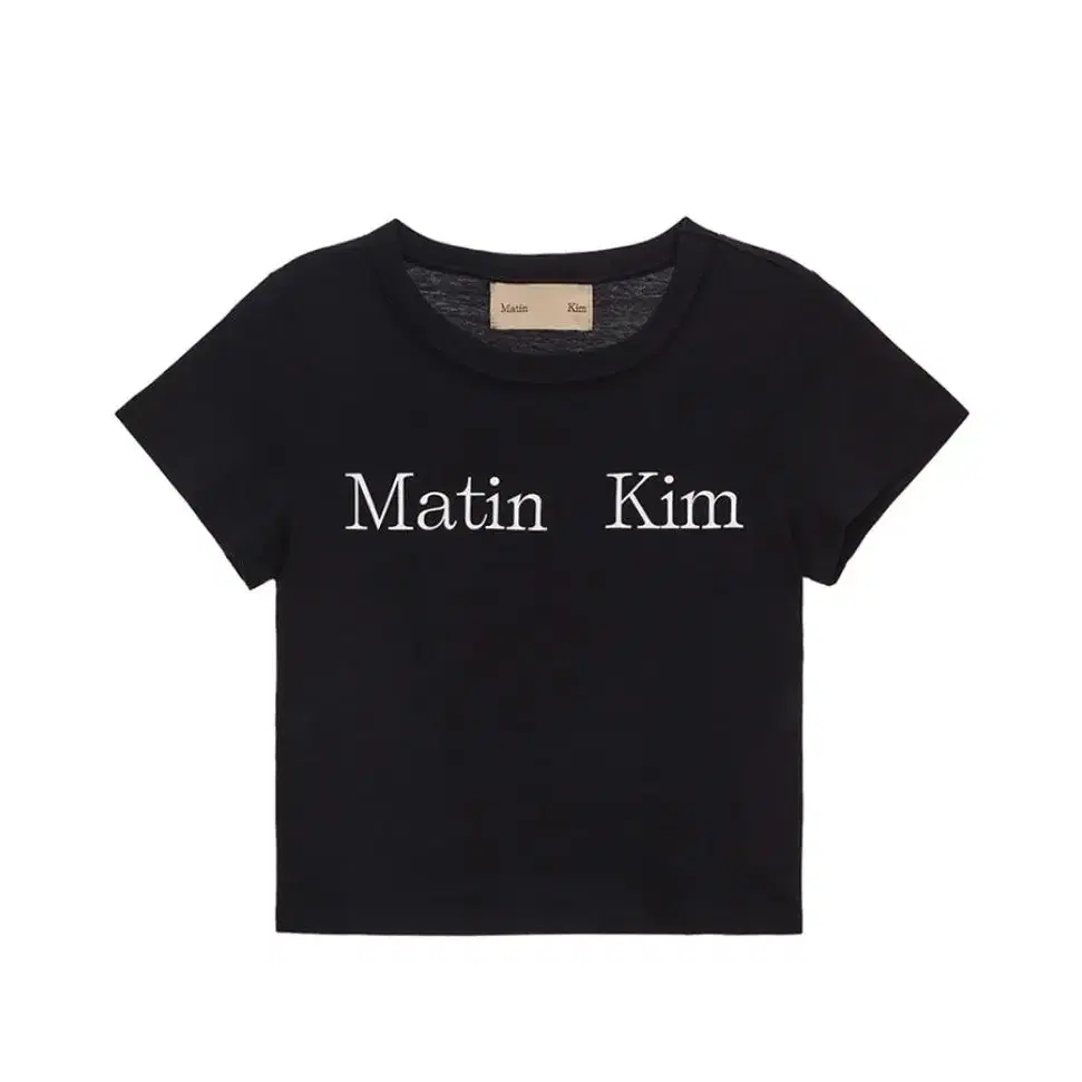 MATIN KIM LOGO SILKET CROP TOP(마뗑킴 반팔)