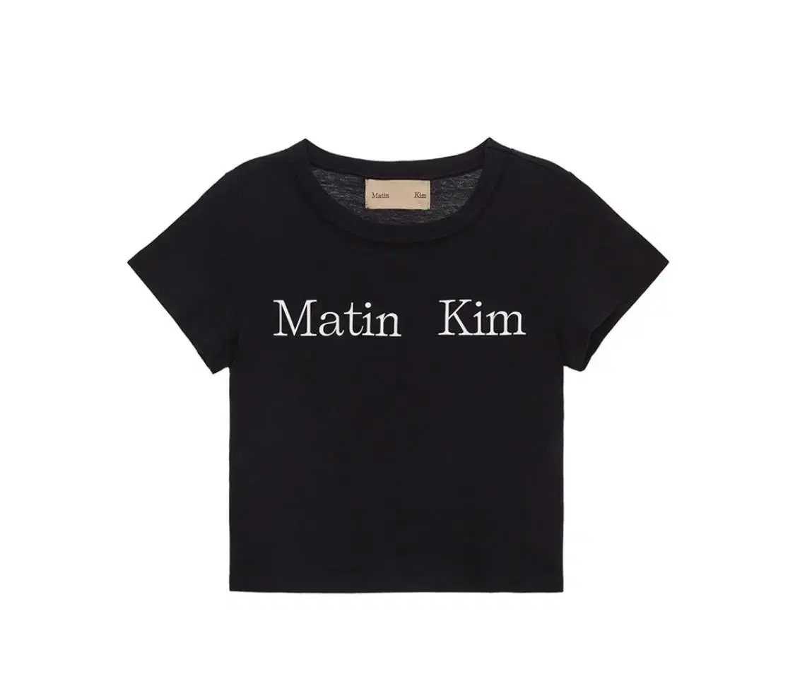 MATIN KIM LOGO SILKET CROP TOP(마뗑킴 반팔)