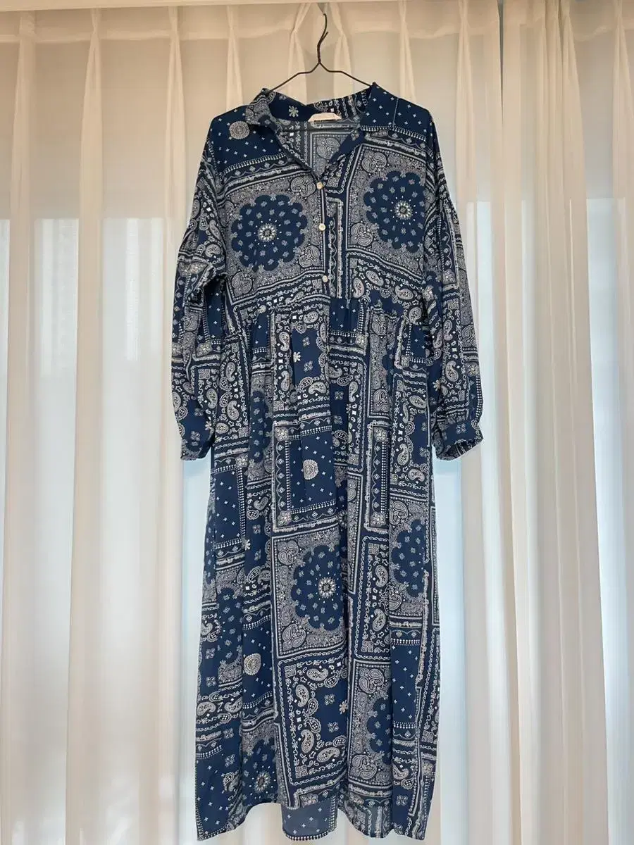 paisley puff long onepiece