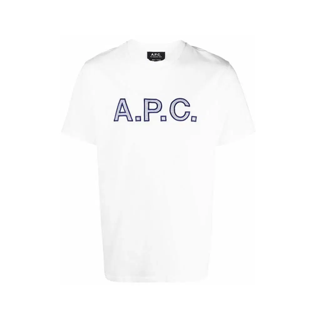 [정품새상품] A.P.C 아페쎄 블루 자수 반팔티 M~L