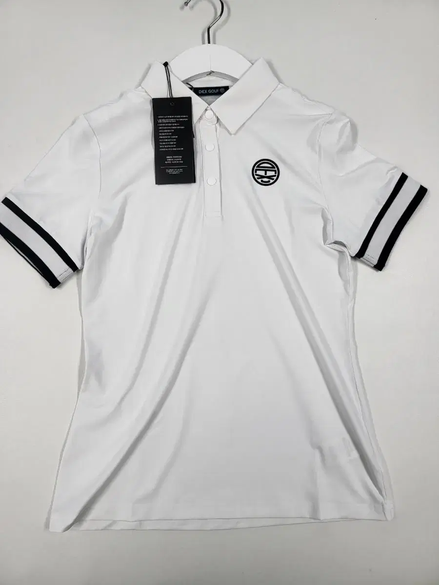 New Product DxGolf White Standard Round Logo Tee