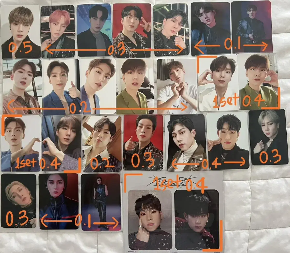 Monsta x photocard WTS