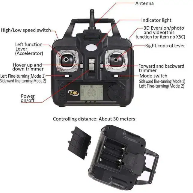 Syma 시마 X5SW 쿼드콥터용 리모컨