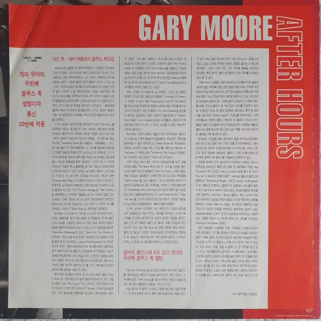 GARY MOORE - AFTER HOURS LP