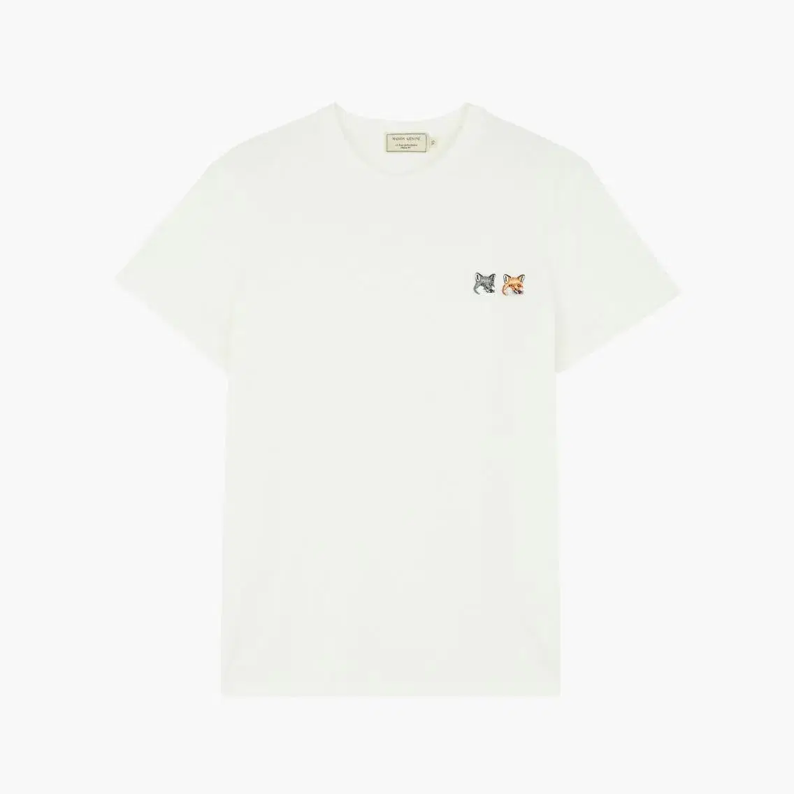 [New/Minimalist/L] Maison Kitsune Double Fox Head T-Shirt Latte #T3