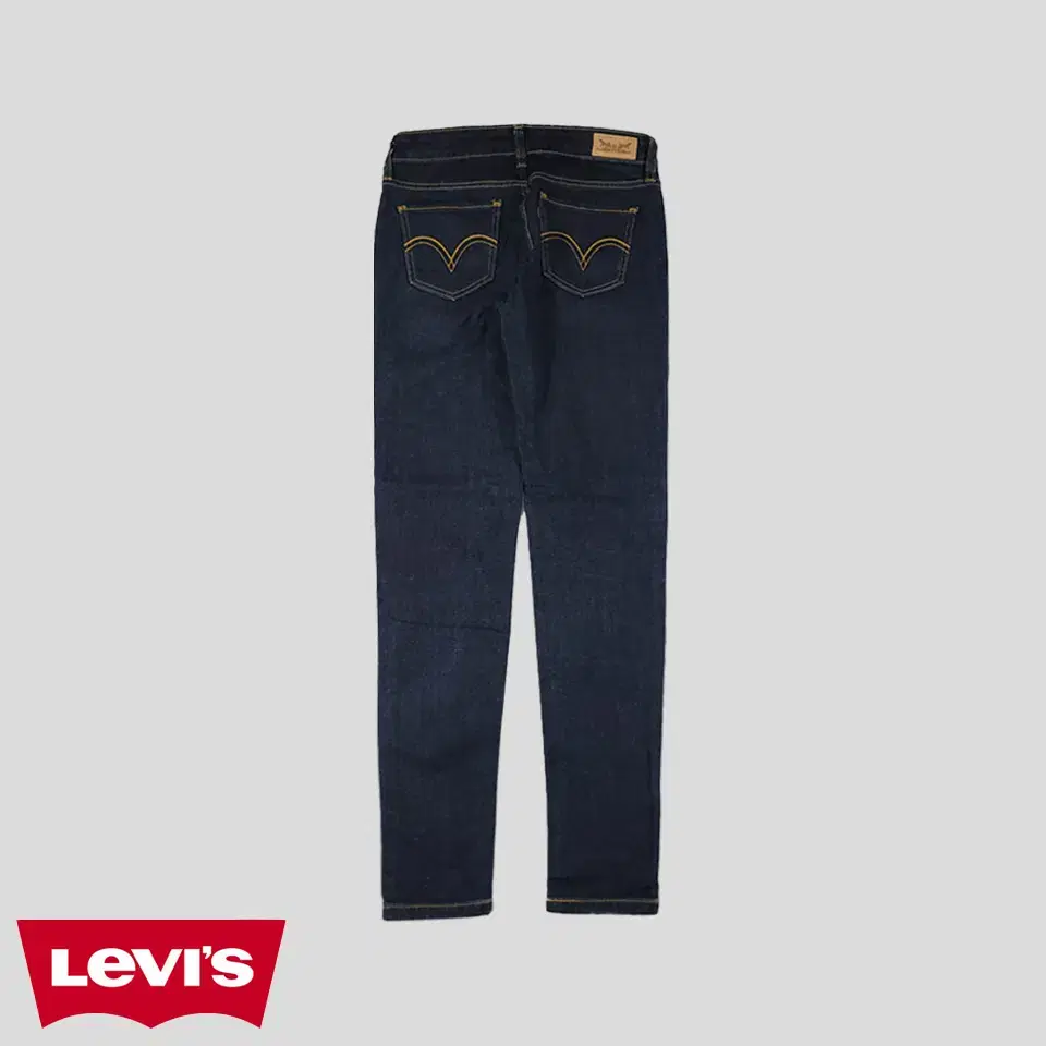 Levi's jin jean raw indigo yel stitched legging skinny fit jeans