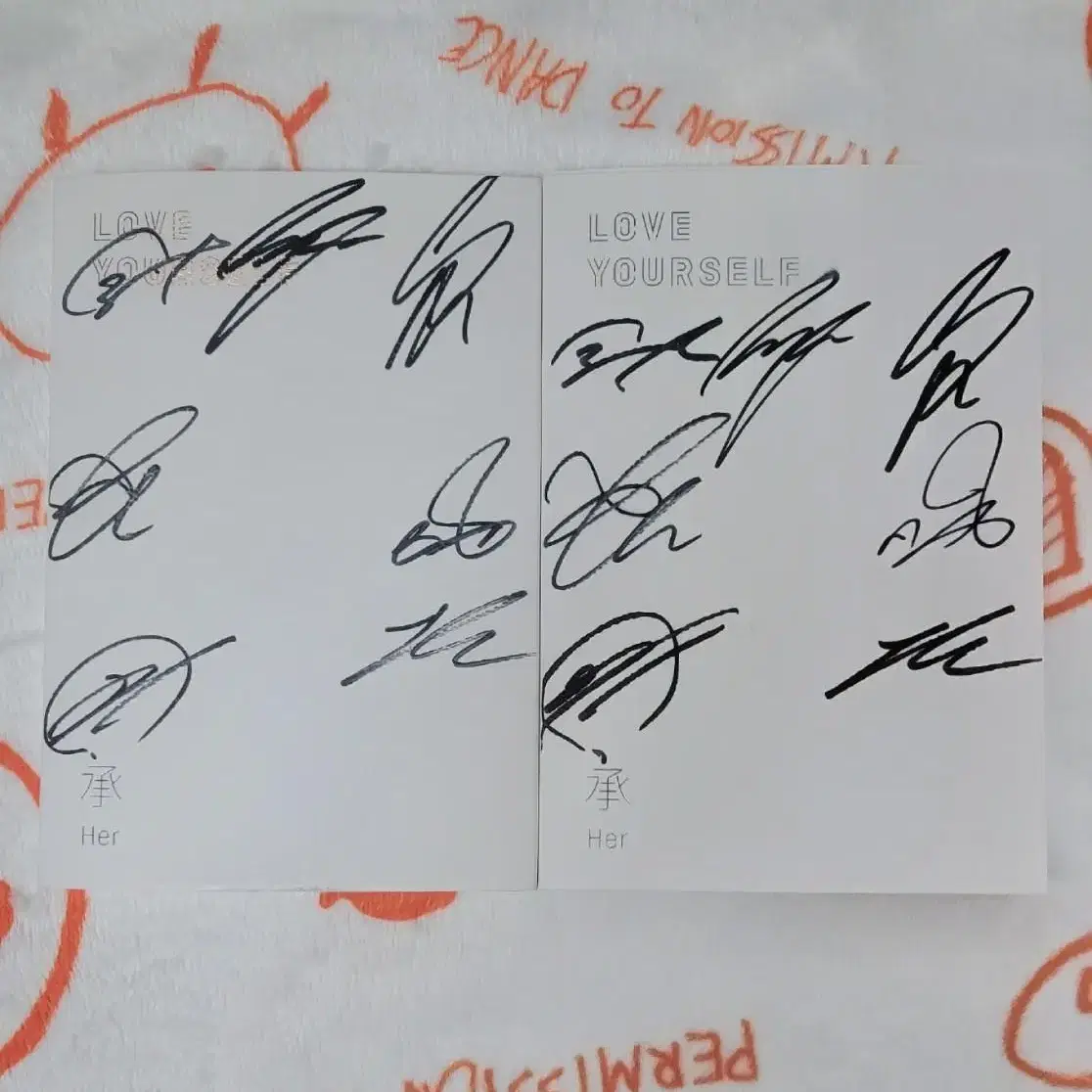 방탄소년단 친필 싸인앨범 비매 싸인앨범 bts signed album