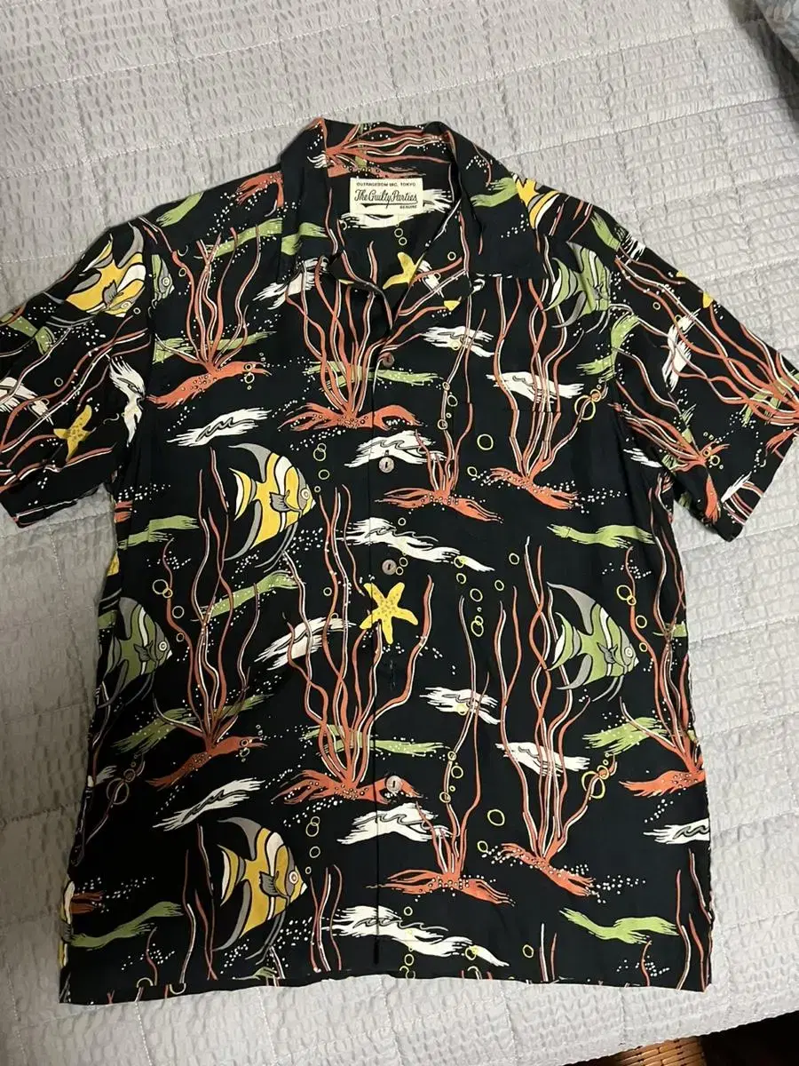 [M] Wakomaria Hawaiian Open Collar Shirt