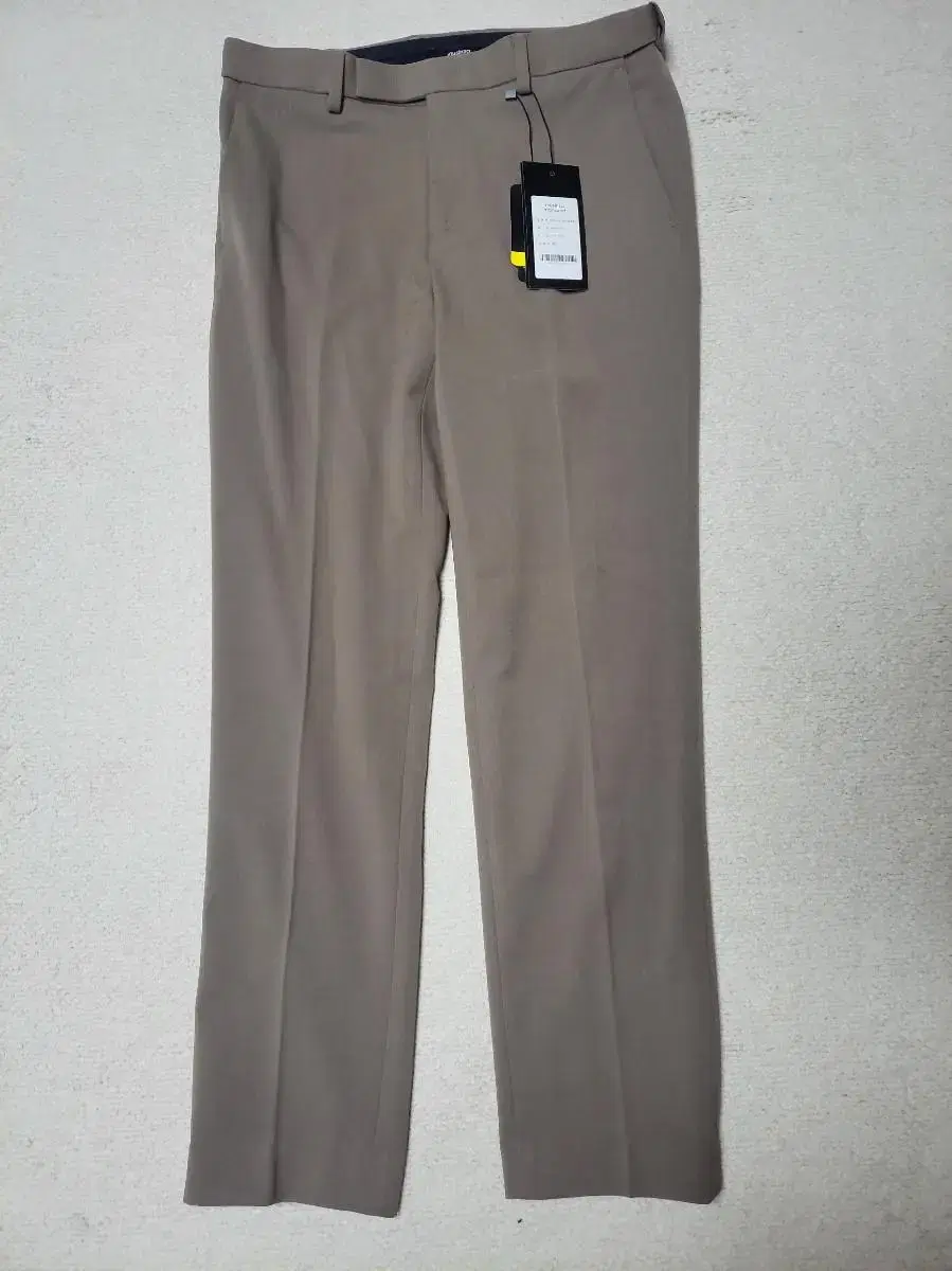 Tapered Hidden Banded Crop Slacks 30 Dusty Beige