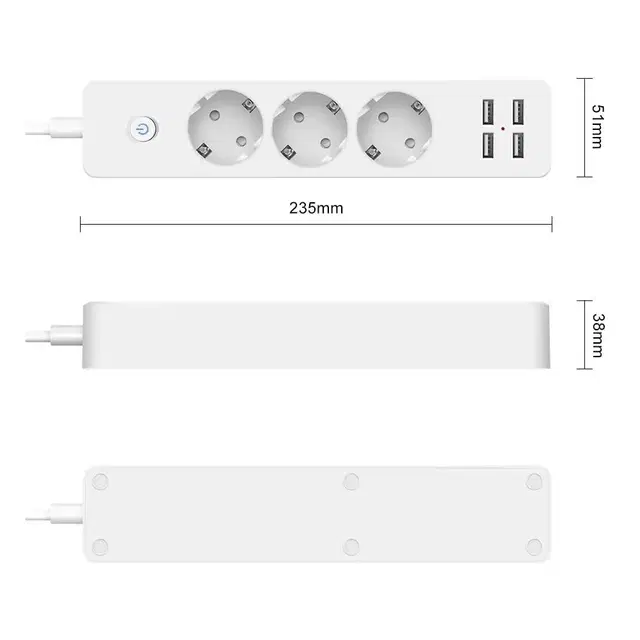 멀티탭 3소켓 플러그 4USB 5V 2.4A  멀티콘센트 [새제품]