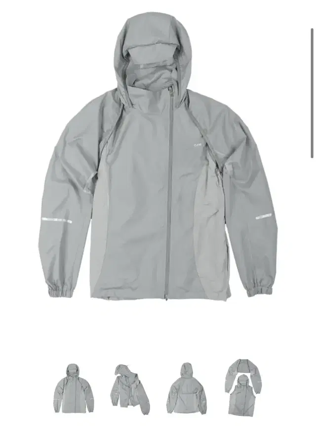 ojos 오호스 Separable Windbreaker gray 오호스