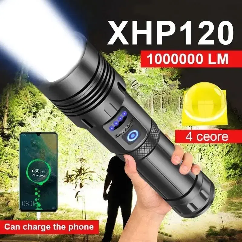 새제품 초강력후레쉬 랜턴 5000mah 고출력 LED 손전등