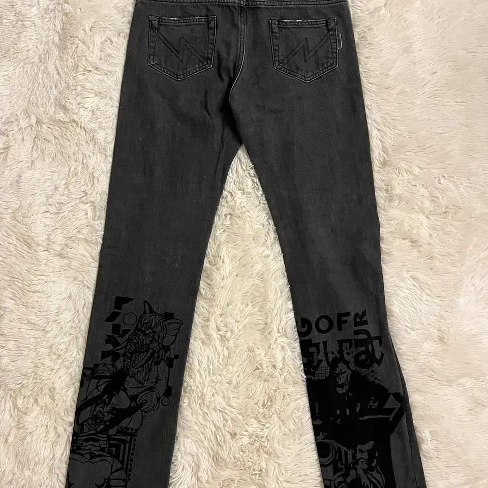 neighborhood graphic denim pants