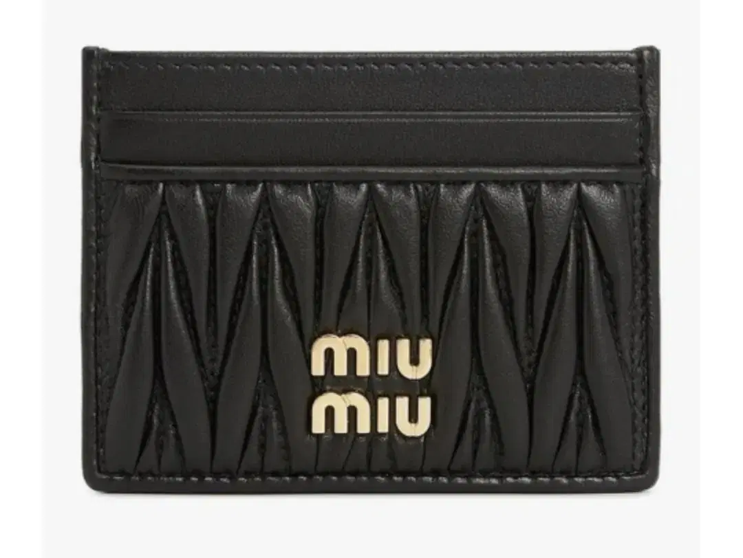 Miu Miu Materace Nappa Leather kard Holder Black