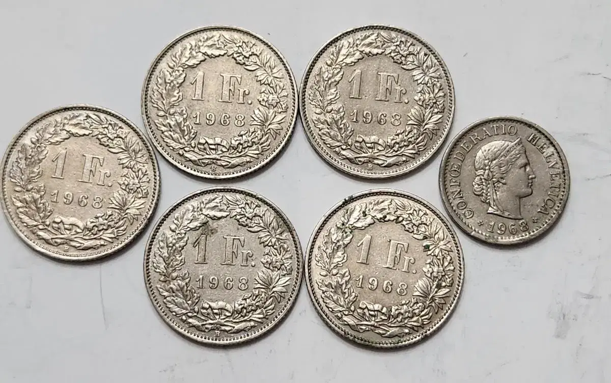외국동전, 스위스 68년 주화 6점 | 브랜드 중고거래 플랫폼, 번개장터