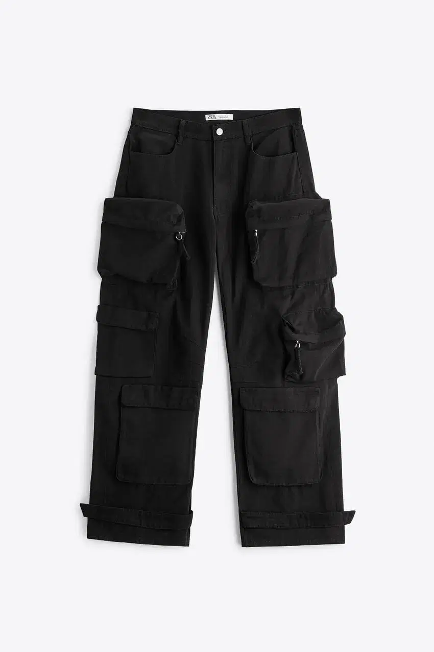 [44] Zara Utility Pants Black