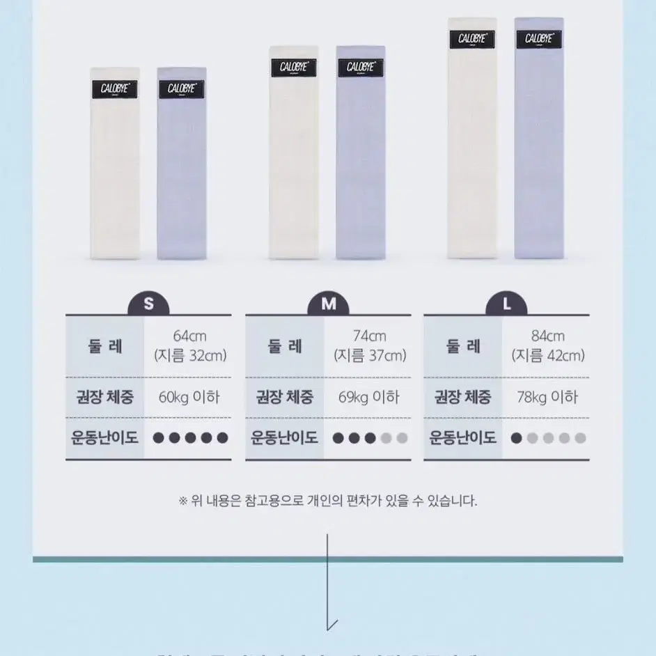 칼로바이 힙밴드 3종 세트