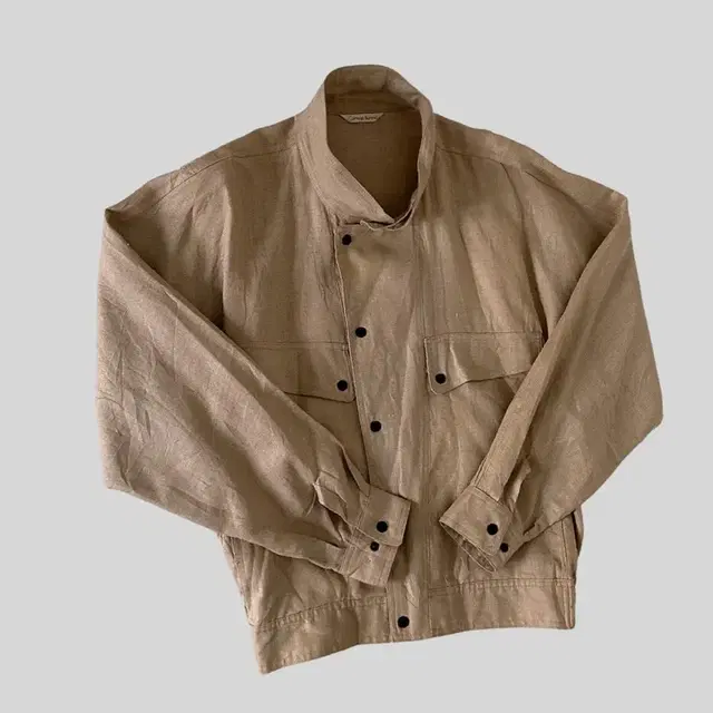 (OTHER)beige linen 100% jacket