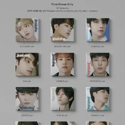 세븐틴 세미콜론 홈런 버논, 준 초회한정판 및 홈런 전체멤버 앨범