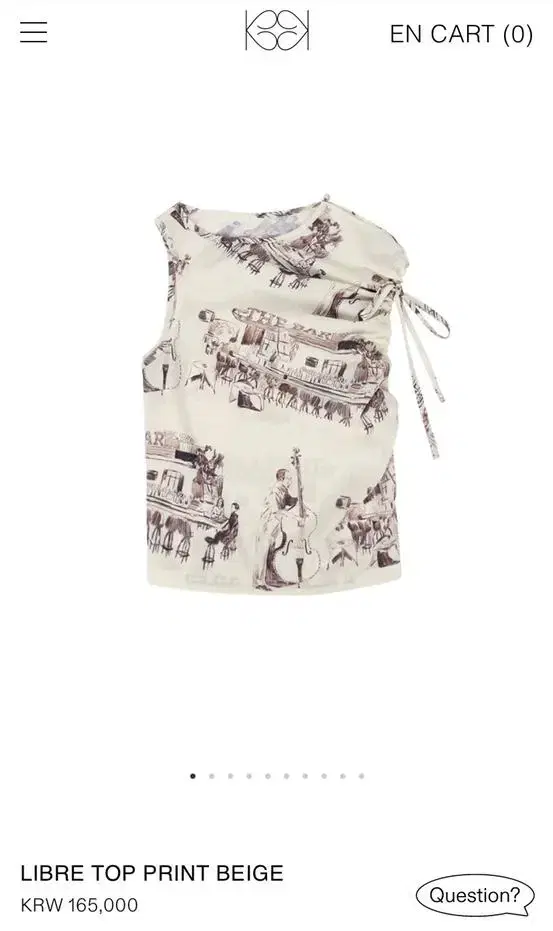 기준 kijun libre top print beige