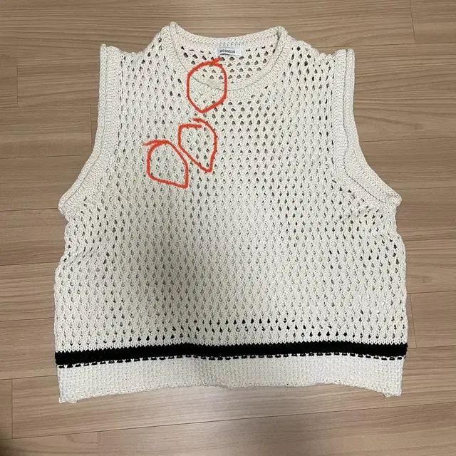 문선 honeycomb knit vest cream 니트베스트 (아