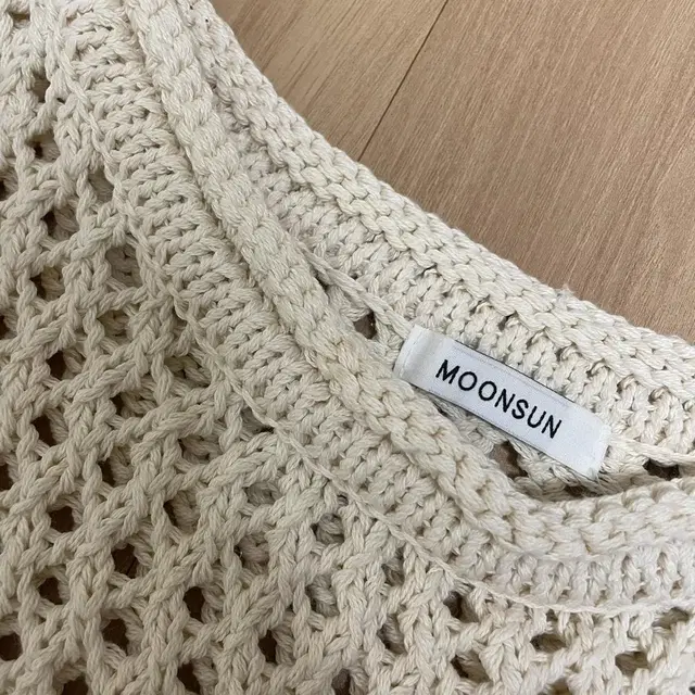 문선 honeycomb knit vest cream 니트베스트 (아