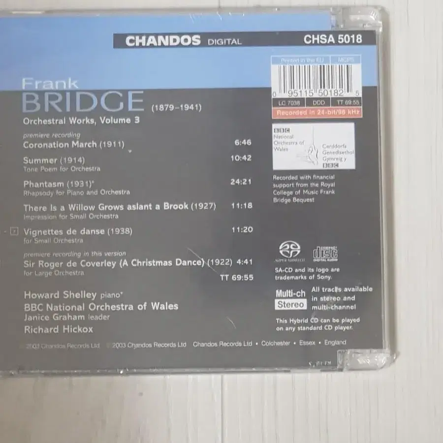 클래식 SACD Frank Bridge 프랭크브리지 수입미개봉 고음질음반