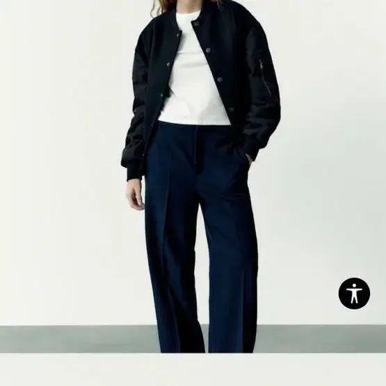 Zara combination bomber jacket/ 자라 봄버자켓