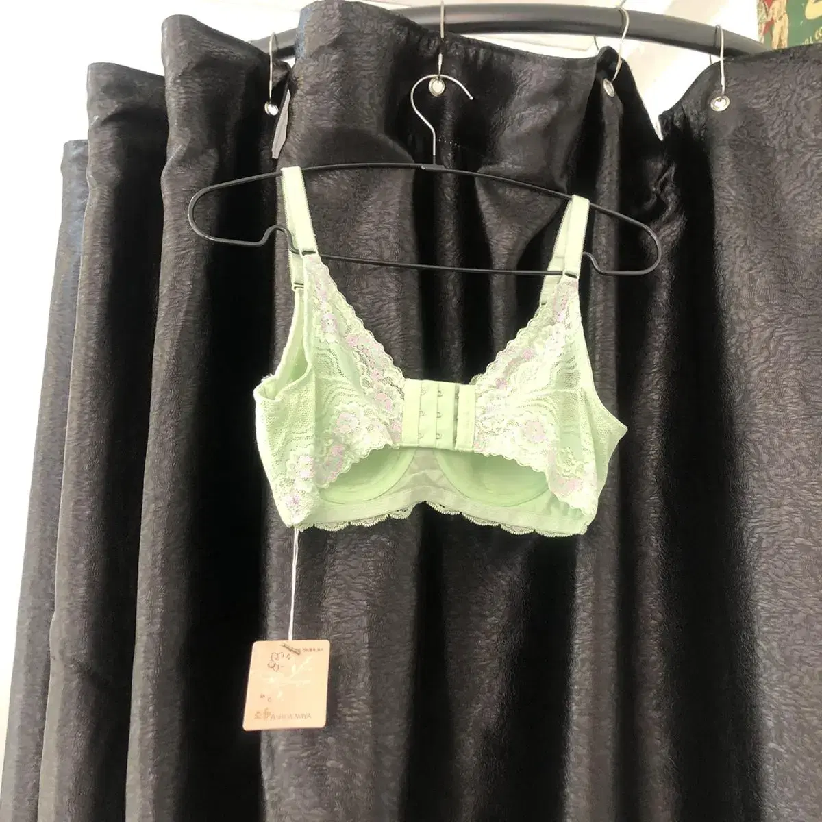 Vintage Ashidamiwa green lace bra top