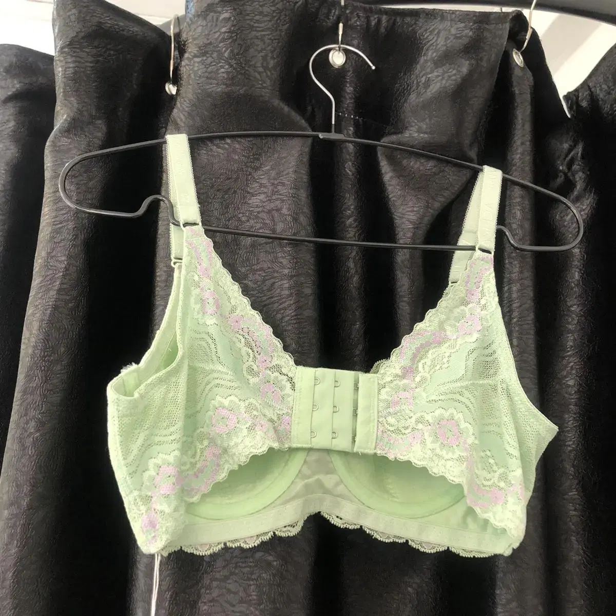 Vintage Ashidamiwa green lace bra top