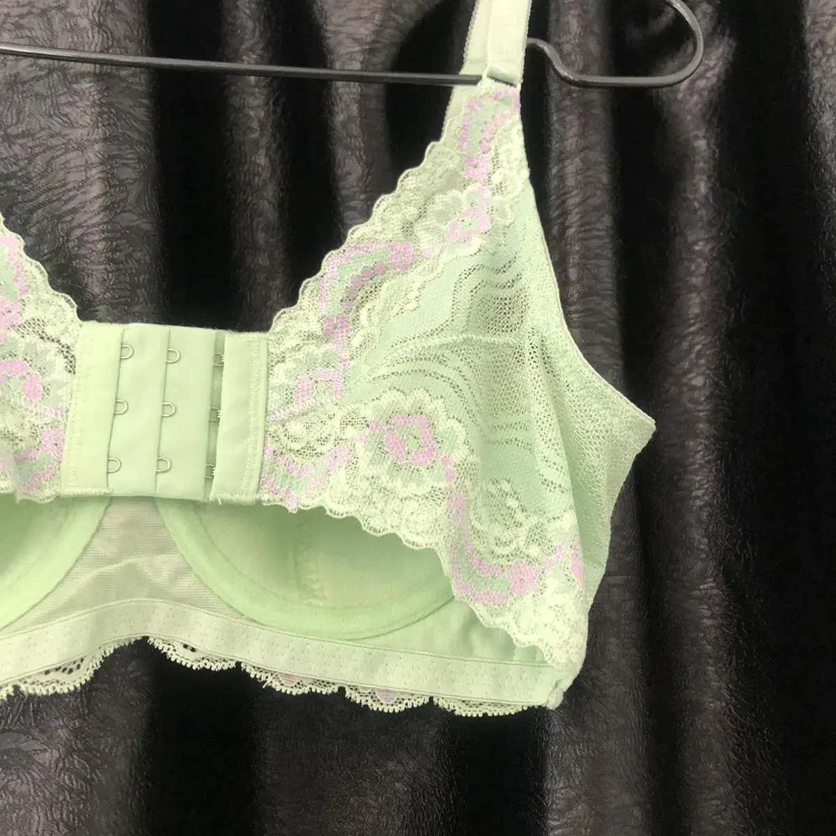 Vintage Ashidamiwa green lace bra top