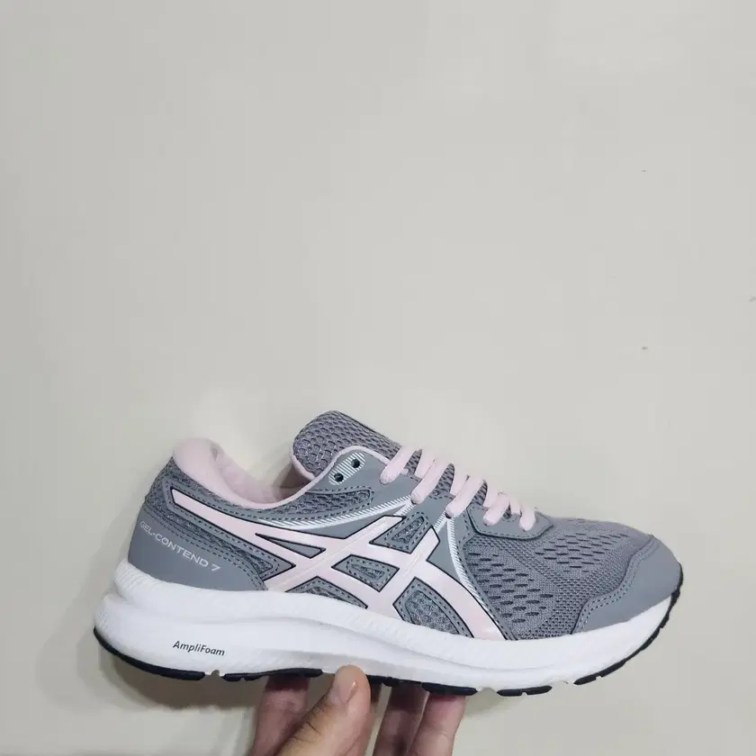 ASICS Sneakers Amplifoam 앰프리폼경량 매쉬레더가죽LTR 런닝화스니커즈단화 회색흰색분홍검정 on Bunjang