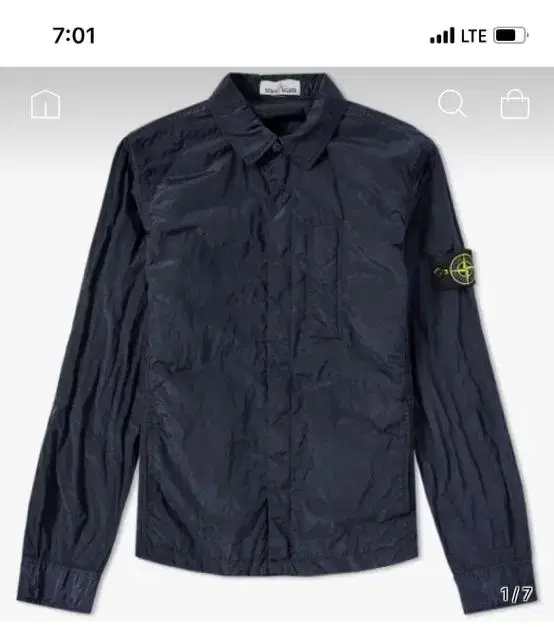 Stone Island Nylon Overshirt 18FW Black for sale