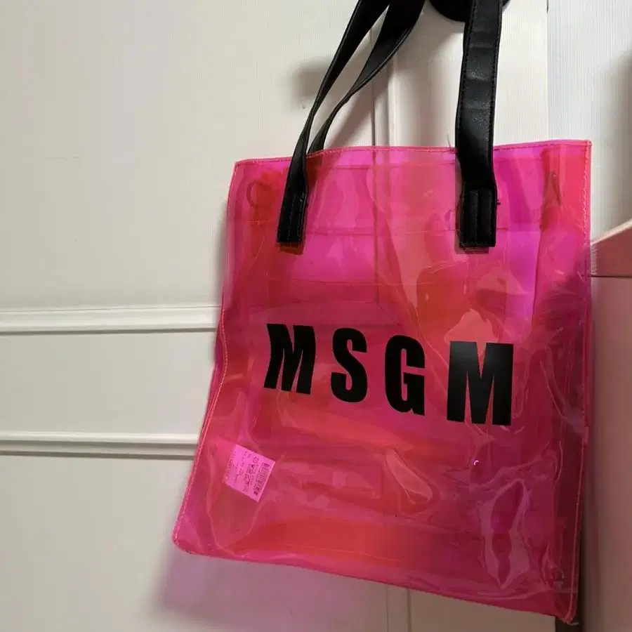 msgm pvc 숄더백 가방 크로스백 에코백 토트백 핑크 옐로우 비치백