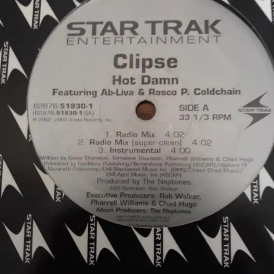 흑인음악 Clipse 미국반 12인치싱글 바이닐 vinyl 힙합엘피