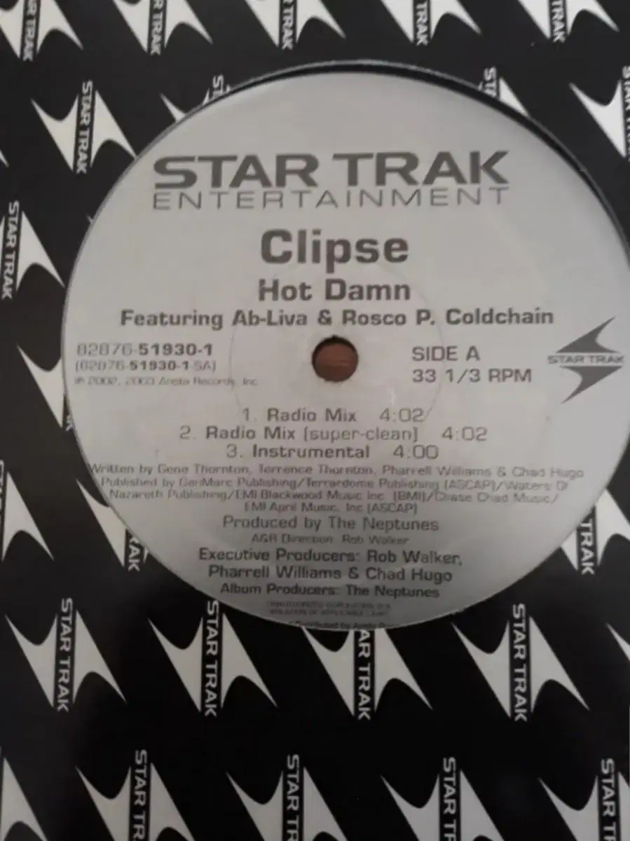 흑인음악 Clipse 미국반 12인치싱글 바이닐 vinyl 힙합엘피