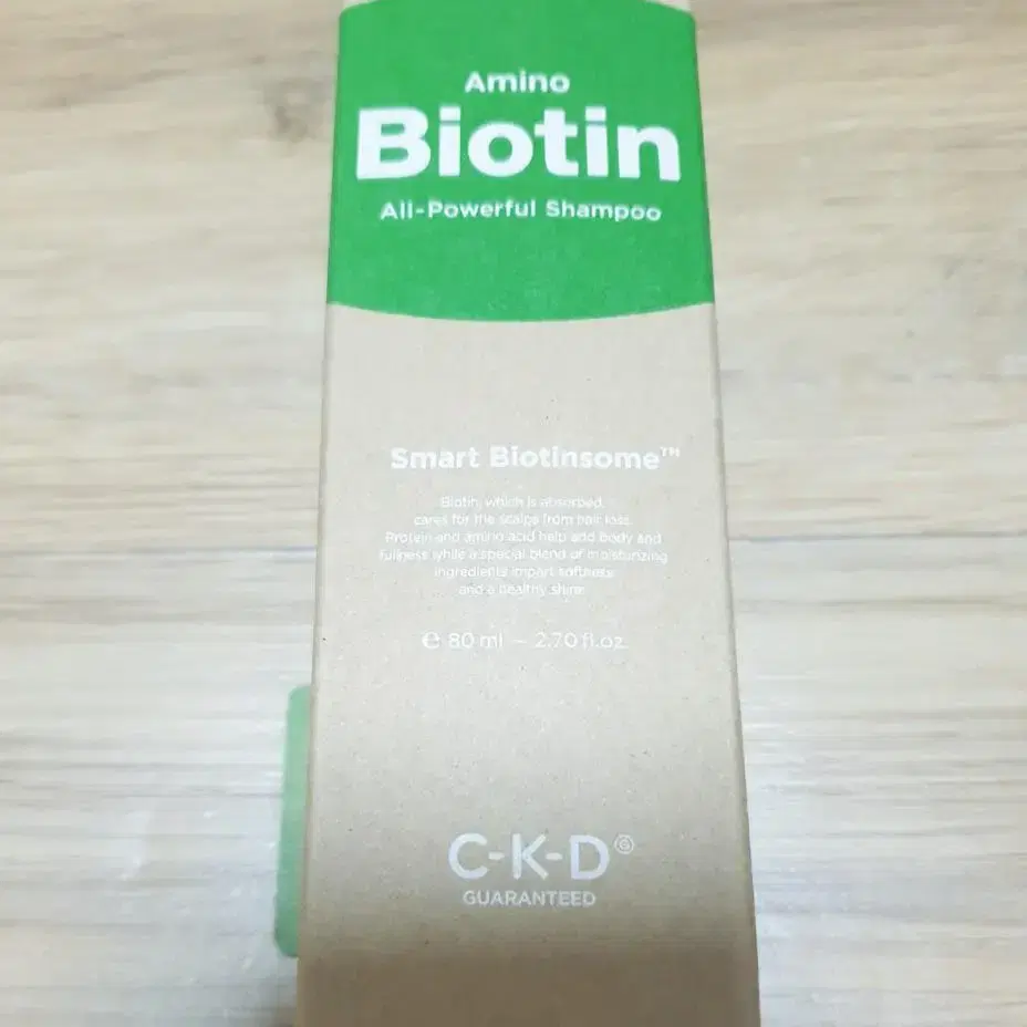 [미개봉] 종근당 CKD 아미노 비오틴 올파워풀 탈모샴푸 휴대용 80ml