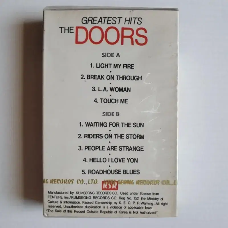 THE DOORS 카세트테이프 2장(미개봉)