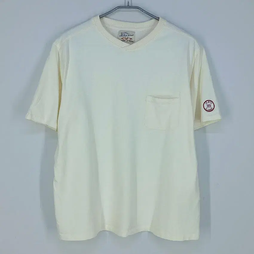 Maden Workwear Men's Sleeve Patch Vahn Short Sleeve Tee Light YellowXL (HU23382)