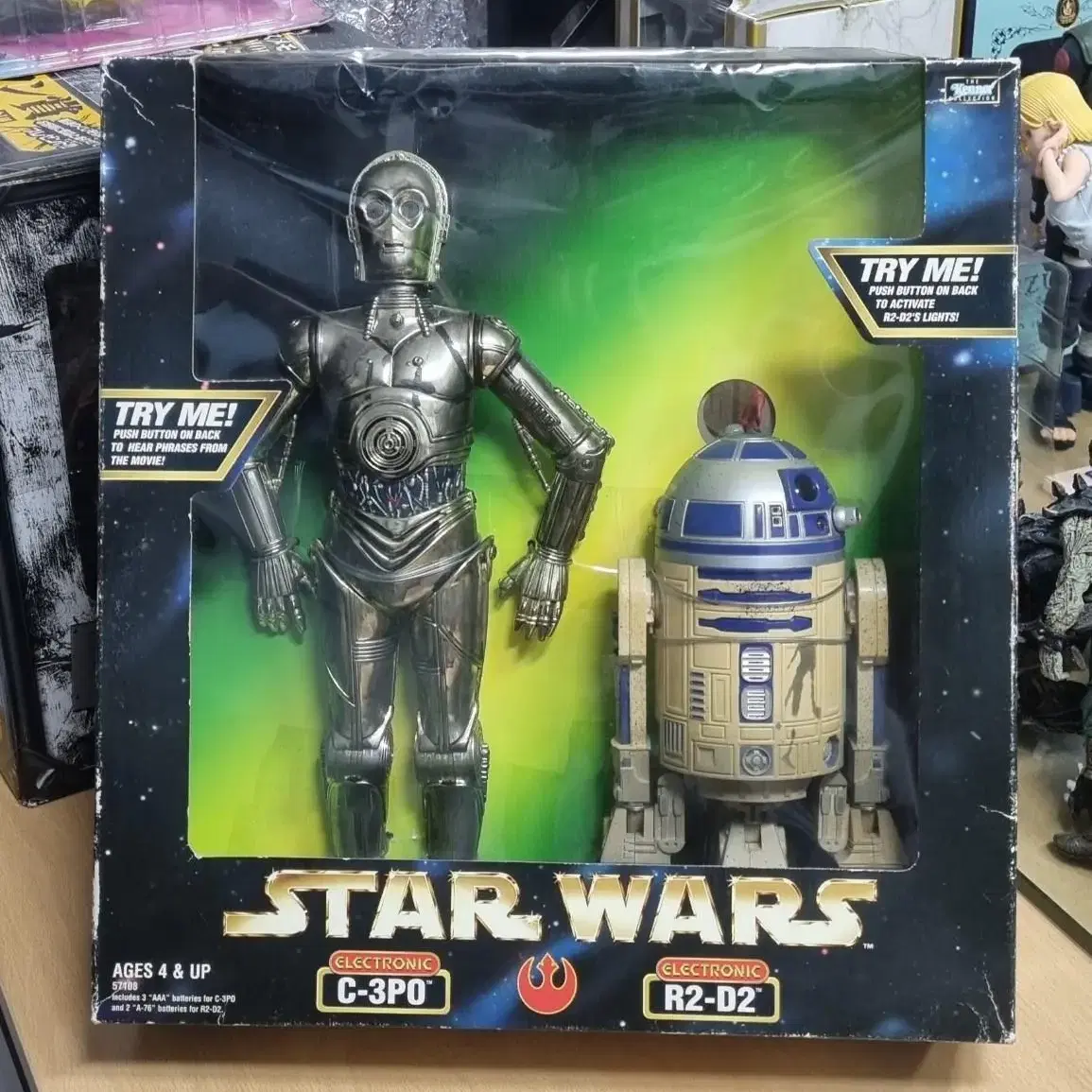 스타워즈 c-3po, r2-d2(정품,미개봉,배포)