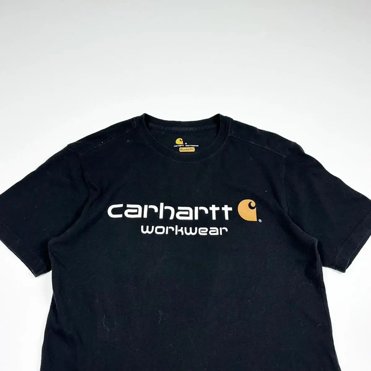 Calhart Black Big Logo Short Sleeve T-Shirt (L)