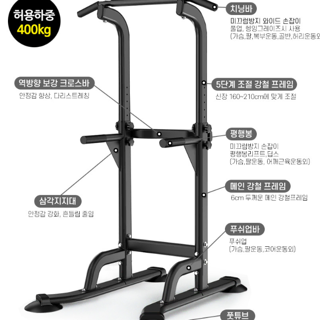 택포+새상품 턱걸이 운동기구 턱걸이바 턱걸이 치닝디핑 문틀철봉 홈트