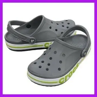 Charcoal Bay Band 230 Crocs White